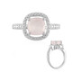 Bague en argent et Quartz rose