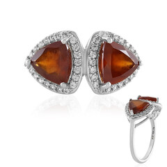 Bague en argent et Grenat Hessonite