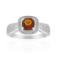 Bague en argent et Citrine Madère