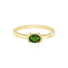 Bague en argent et Diopside de Russie