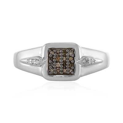 Bague en argent et Diamant champagne I2