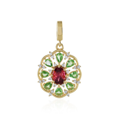 Pendentif en argent et Tourmaline rose du Nigéria