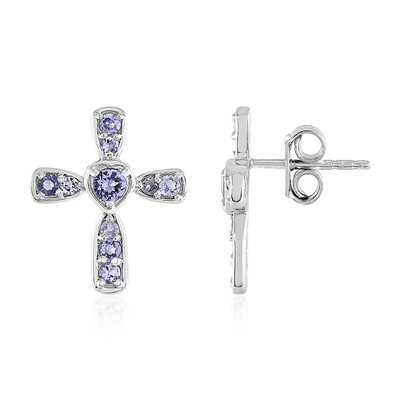 Boucles d'oreilles en argent et Tanzanite