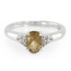 Bague en argent et Quartz champagne