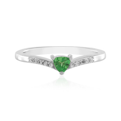 Bague en argent et Tsavorite de Tanzanie