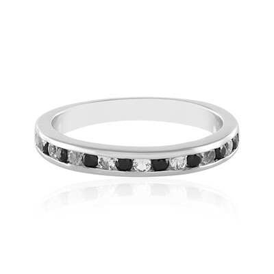 Bague en argent et Spinelle noir