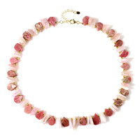 Collier en argent et Rhodochrosite (Riya)