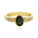 Bague en argent et Zircon de Ceylan vert