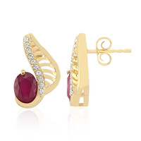 Boucles d'oreilles en or et Rubis de Bemainty