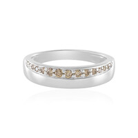 Bague en argent et Diamant champagne I2