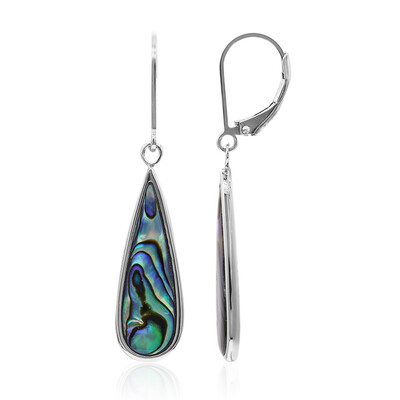 Boucles d'oreilles en argent et Coquillage d'Abalone (Art of Nature)