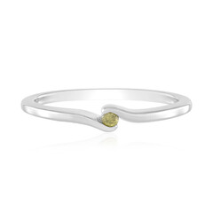 Bague en argent et Diamant jaune I3