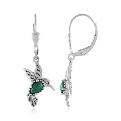 Boucles d'oreilles en argent et Malachite (Desert Chic)