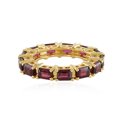 Bague en argent et Grenat Rhodolite framboise