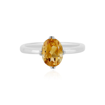 Bague en argent et Citrine