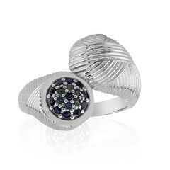 Bague en argent et Saphir bleu