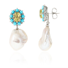 Boucles d'oreilles en argent et Perle de culture d'eau douce (Dallas Prince Designs)