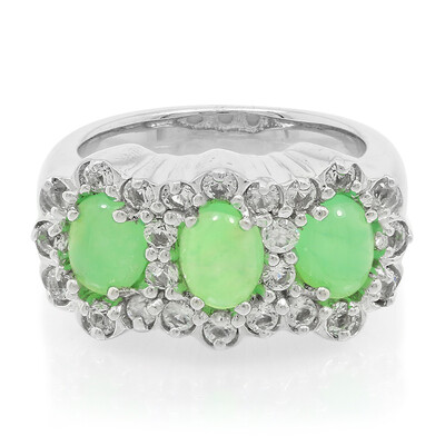 Bague en argent et Chrysoprase impériale