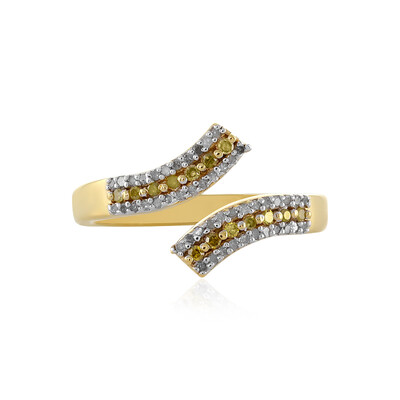 Bague en argent et Diamant jaune I3