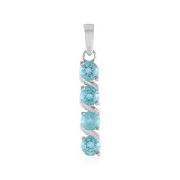 Pendentif en argent et Apatite bleue