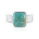 Bague en argent et Turquoise bleue de Mohavie