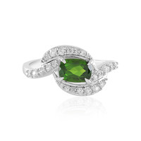 Bague en argent et Diopside de Russie