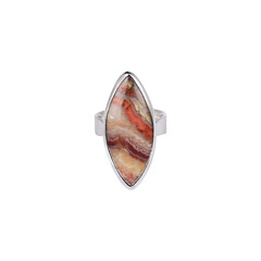 Bague en argent et Agate dentelle