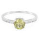 Bague en argent et Apatite Citron