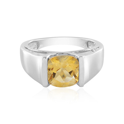 Bague en argent et Citrine