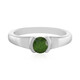 Bague en argent et Zircon de Ceylan vert