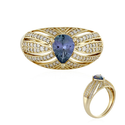 Bague en or et Tanzanite non chauffée (de Melo)