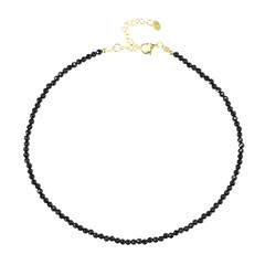 Collier en argent et Spinelle noir