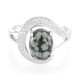 Bague en argent et Obsidienne Flocon-de-Neige