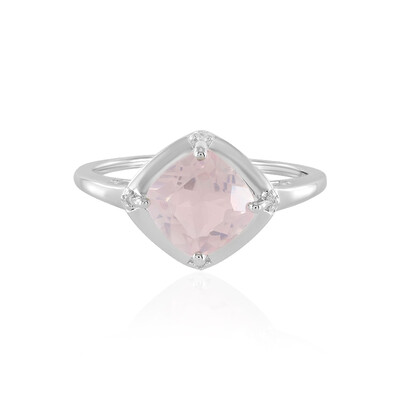 Bague en argent et Quartz rose