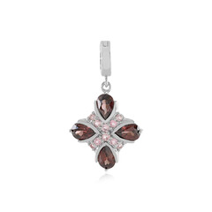 Pendentif en argent et Zircon acajou