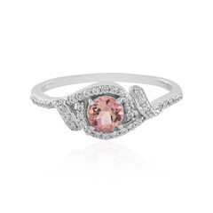 Bague en argent et Tourmaline rose