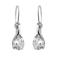 Boucles d'oreilles en argent et Quartz blanc