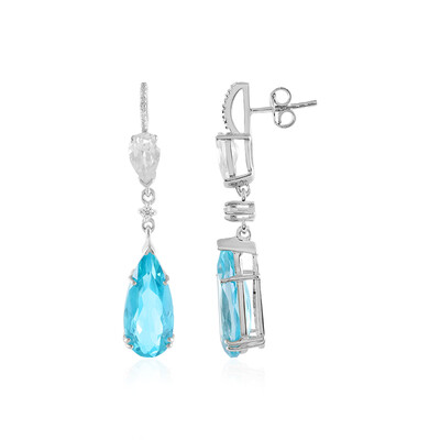 Boucles d'oreilles en argent et Topaze Paraiba