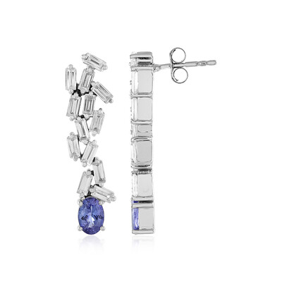 Boucles d'oreilles en argent et Tanzanite