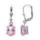 Boucles d'oreilles en argent et Fluorite rose (CUSTODANA)