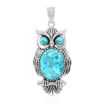 Pendentif en argent et Turquoise bleue de Mohavie (Art of Nature)