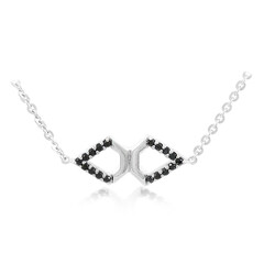 Collier en argent et Spinelle noir