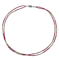 Collier en argent et Rubis de Madagascar (Riya)