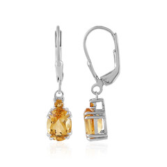 Boucles d'oreilles en argent et Citrine