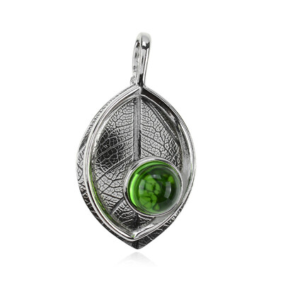 Pendentif en argent et Ambre verte de Colombie (dagen)