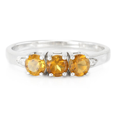 Bague en argent et Citrine