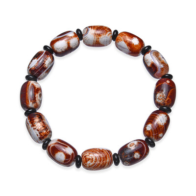 Bracelet et Agate rouge Gu Jiao