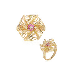 Bague en or et Saphir parme (Ornaments by de Melo)