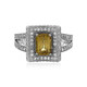 Bague en argent et Zircon jaune