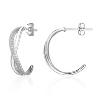 Boucles d'oreilles en argent et Topaze blanche